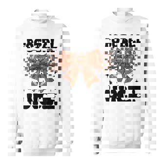 Coquette Bow American Football Uncle Game Day Thanksgiving Sweatshirt Unisex | Mazezy