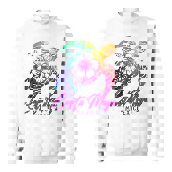 Costa Maya Mexico Tie Dye Sea Turtle Hibiscus Beach Vacation Sweatshirt Unisex | Mazezy