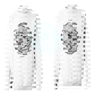 Cozy Fox Sleeping Vintage Autumn Winter Sweatshirt Unisex | Mazezy