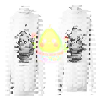 Cute Avocado Character In Pot T Shirt Sweatshirt Unisex | Mazezy