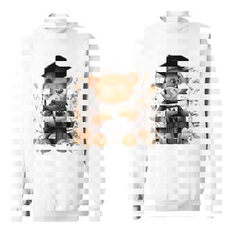 Cute Graduation Bear Holding Diploma T Shirt Sweatshirt Unisex | Mazezy