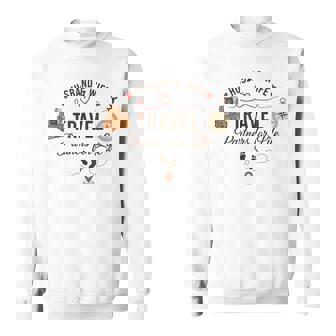 Cute Husband Wife Travel Partners Romantic Vacation Lovers Sweatshirt Unisex | Mazezy