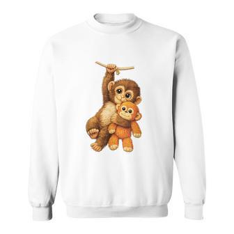 Cute Monkey Punch Stuffed Buddy Plush Hugging Monkey Punch Sweatshirt - Thegiftio UK