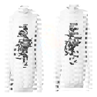 Cute Raccoon Riding Bike Wheelie Cycling Sweatshirt Unisex | Mazezy