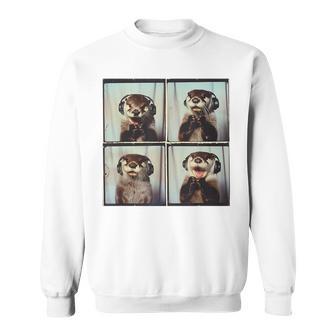 Cute Sea Otter Asd Autism Sensory Music Autistic Otter Lover Sweatshirt - Thegiftio UK