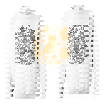 Cute Woodland Animals Vintage Cottagecore Aesthetic Sweatshirt | Seseable FR