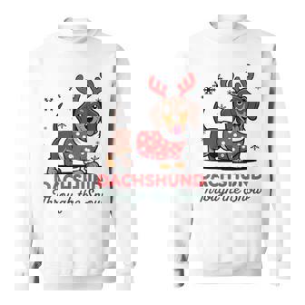 Dachshund Through The Snow Sweatshirt | Mazezy