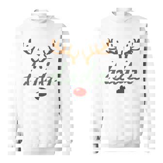 Dada Reindeer Christmas First Birthday Matching Family Dad Sweatshirt | Seseable CA