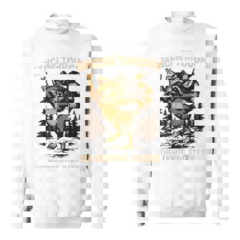 Dancing Through The Lightning Strikes Breakdance Raccoon Sweatshirt Unisex | Mazezy