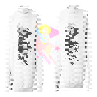 Dcスーパーヒーローガールズスーパーガールスターズ スウェットシャツ - Kawaiitshirt