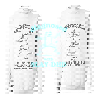 Diagnosed Slay-Dhd Adhd Frog Meme Silly Pun Y2k Goofy Sweatshirt - Thegiftio