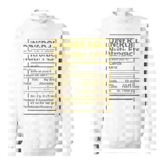 Dinner Roll Nutrition Matching Thanksgiving Recipe Sweatshirt Unisex | Mazezy