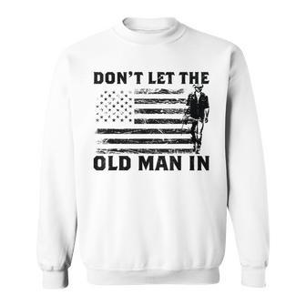 Don't Let The Old Man American Flag In Guitar Walking Retro Sweatshirt - Thegiftio UK