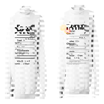 Donut Lovers Doughnut Costume Family Food Nutrition Facts Sweatshirt | Mazezy