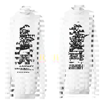 Drag Racing Life Messy Bun Hair Glasses Car Racing Tank Top Sweatshirt Unisex | Mazezy