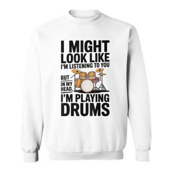 Drums Lover Drummer Drum Set Graphic Boys Drumming Sweatshirt - Thegiftio UK
