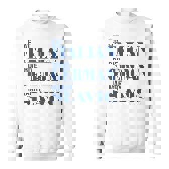 Eat Italian Drive German Marrylavic Quote Car ユーモア スウェットシャツ - Kawaiitshirt