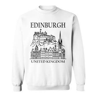 Edinburgh United Kingdom Minimalist City Travel Souvenir Sweatshirt Unisex | Mazezy