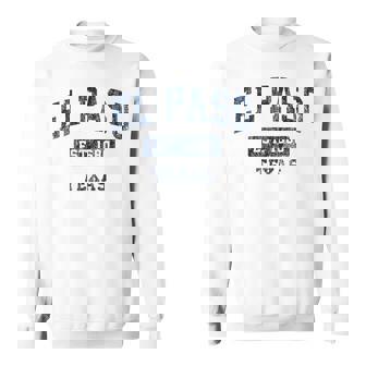 El Paso Texas TX Vintage Established Sports Sweatshirt Unisex | Mazezy