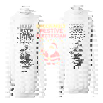 Electrician Christmas Lights Holiday Santa Humor Sweatshirt Unisex | Mazezy