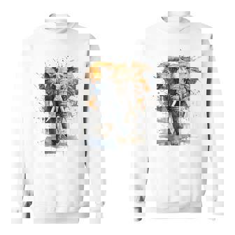 Elephant Art Animal Zoo Elephant Sweatshirt Unisex | Mazezy