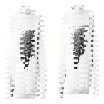 Elephant Drawing Animal Elephant Sweatshirt Unisex | Mazezy