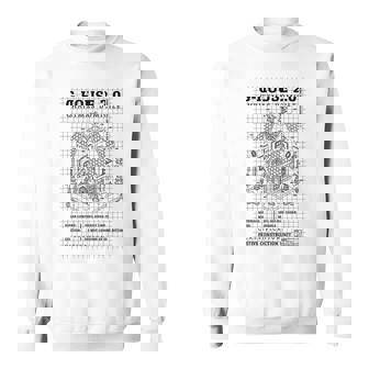 Engineer Christmas Gingerbread House Blueprint Diagram Sweatshirt Unisex | Mazezy