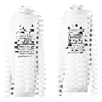 Now Entering Iwishabish Woods National Forest Land Audacity Sweatshirt Unisex | Mazezy