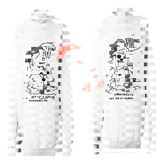 Everything Is Fine Just Having Meltdown Christmas Snowman Sweatshirt - Thegiftio
