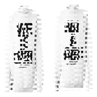 Exclusive War Is Over ご希望の場合限定ブラックプリント 長袖tシャツ スウェットシャツ - Kawaiitshirt