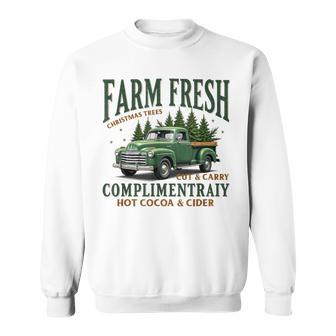 Farm Fresh Tis The Season Winter Christmas Tree Cakes Sweatshirt | Seseable UK