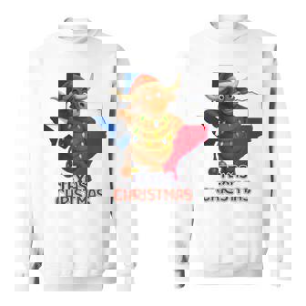 Festive Texas Christmas Holiday Tri-Blend Sweatshirt | Mazezy