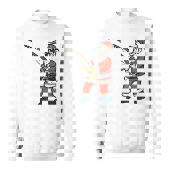 Fishing Christmas Vintage Merry Fishmas Santa Xmas Sweatshirt | Seseable CA