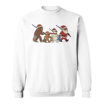 Fishing Christmas Vintage Sasquatch Santa Xmas Sweatshirt - Thegiftio UK