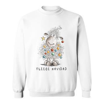 Fleece Navidad Funky Christmas Sheep Cartoon Tank Top Sweatshirt Unisex | Mazezy