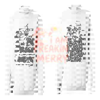 I Am Freakin Merry Christmas Beer Lover Hoppy Holidays Sweatshirt | Seseable CA