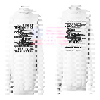 Freedom Isn't Free Thank You Veterans Day Military Usa Flag Sweatshirt | Mazezy