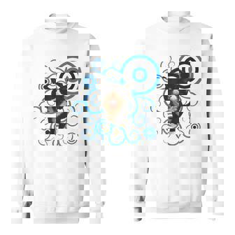 Frutiger Aero Cat Meme Headphone Kitty Cat Lover Sweatshirt - Monsterry