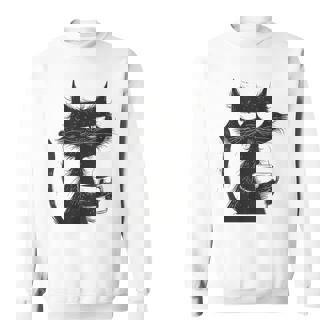 Angry Cat With Graphic Sweatshirt - Thegiftio