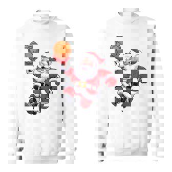 Christmas Basketball Santa Playing Basketball Boys Men Sweatshirt - Monsterry