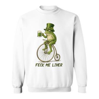 Irish Frog Feck Me Liver St Patrick’S Day Drinking Sweatshirt - Thegiftio UK