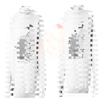 Polar Bear Christmas Graphics Animal Lights Lover Sweatshirt - Monsterry