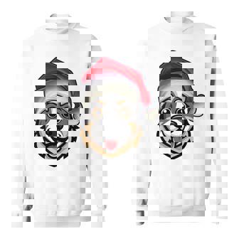 Santa Hat Xmas Pajamas Australian Cattle Dog Christmas Sweatshirt | Mazezy