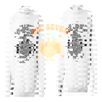 Six Seven Turkey Thanksgiving 6 7 Cute Boys 67 Meme Sweatshirt - Monsterry