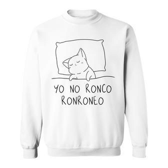 Gato Yo No Ronco Ronroneo Pijamas Durmiendo Manga Raglan Camisa de entrenamiento - Regaloses