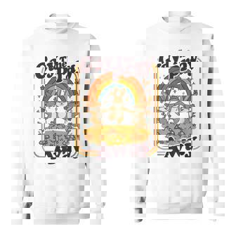 Gay The Pray Away Cute Queer Rabbits Rainbow Retro Sweatshirt Unisex | Mazezy