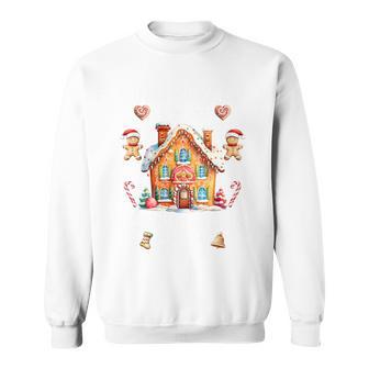 Gingerbread House Construction Crew Baking Christmas Cookie Sweatshirt - Thegiftio UK