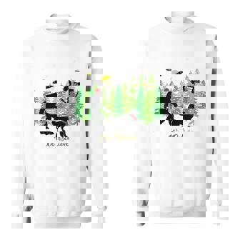 Golden Retriever Bigfoot Christmas Alien UFO Believe Sweatshirt Unisex | Mazezy