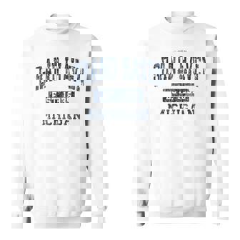 Grand Haven Michigan MI Vintage Established Sports Sweatshirt Unisex | Mazezy