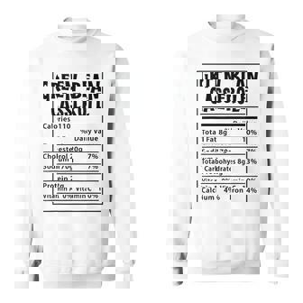 Green Bean Casserole Nutrition Facts Thanksgiving Christmas Sweatshirt | Mazezy